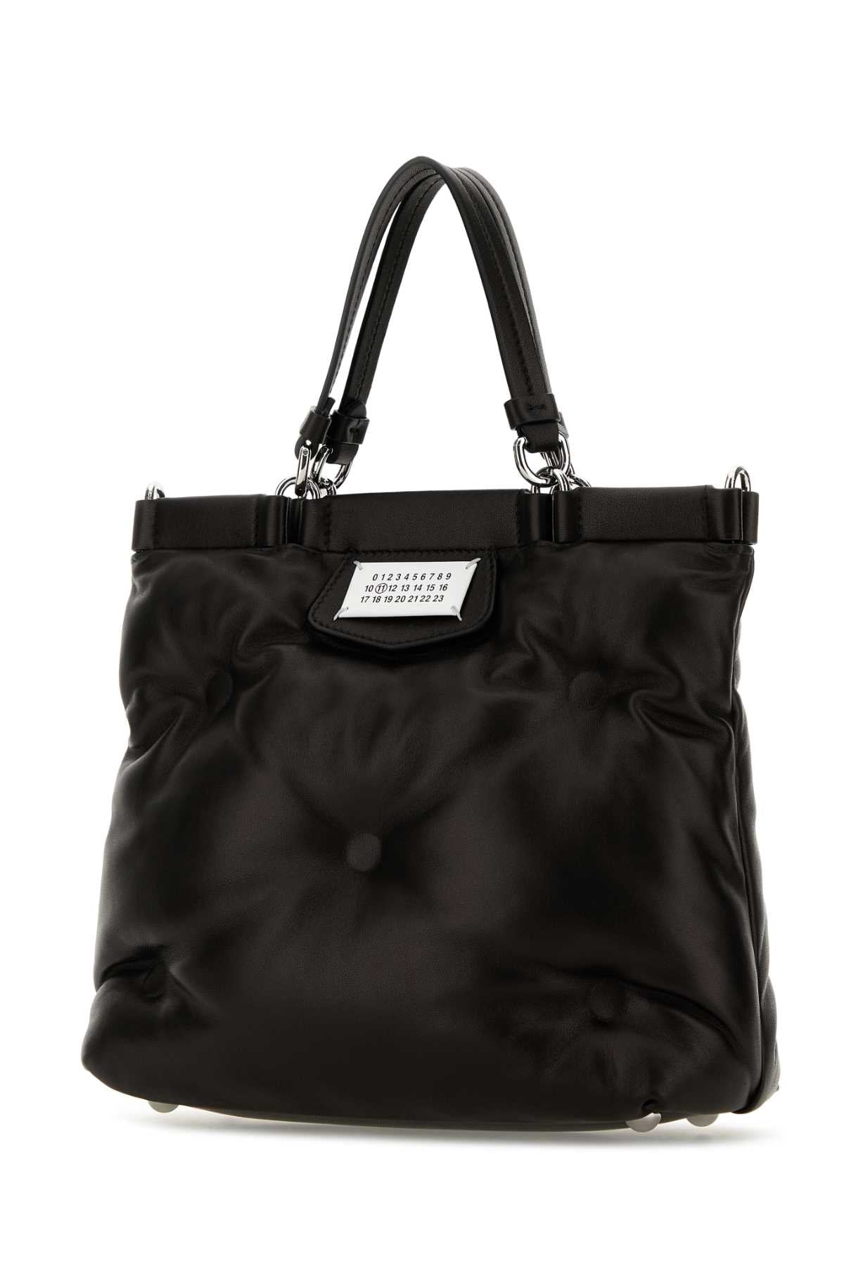MAISON MARGIELA GLAM SLAM SHOPPING SMALL For Women Corpo: 100% Pelle Ovina - Applicazione: 100% Pelle Bovina - Fodera: 100% Poliestere - Interno: 100% Pelle Ovina - Minuteria Metallica: 100% Zinc Alloy - Minuteria Metallica 1: 65% Zinc Alloy 35% Ottone - Minuteria Metallica 2: 81% Zinc Alloy 19% Ottone - Minuteria Metallica 3: 100% Ottone