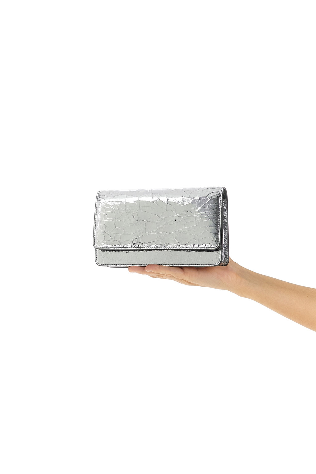 MAISON MARGIELA Wallet on chain broken mirror For Women 100% calfskin leather