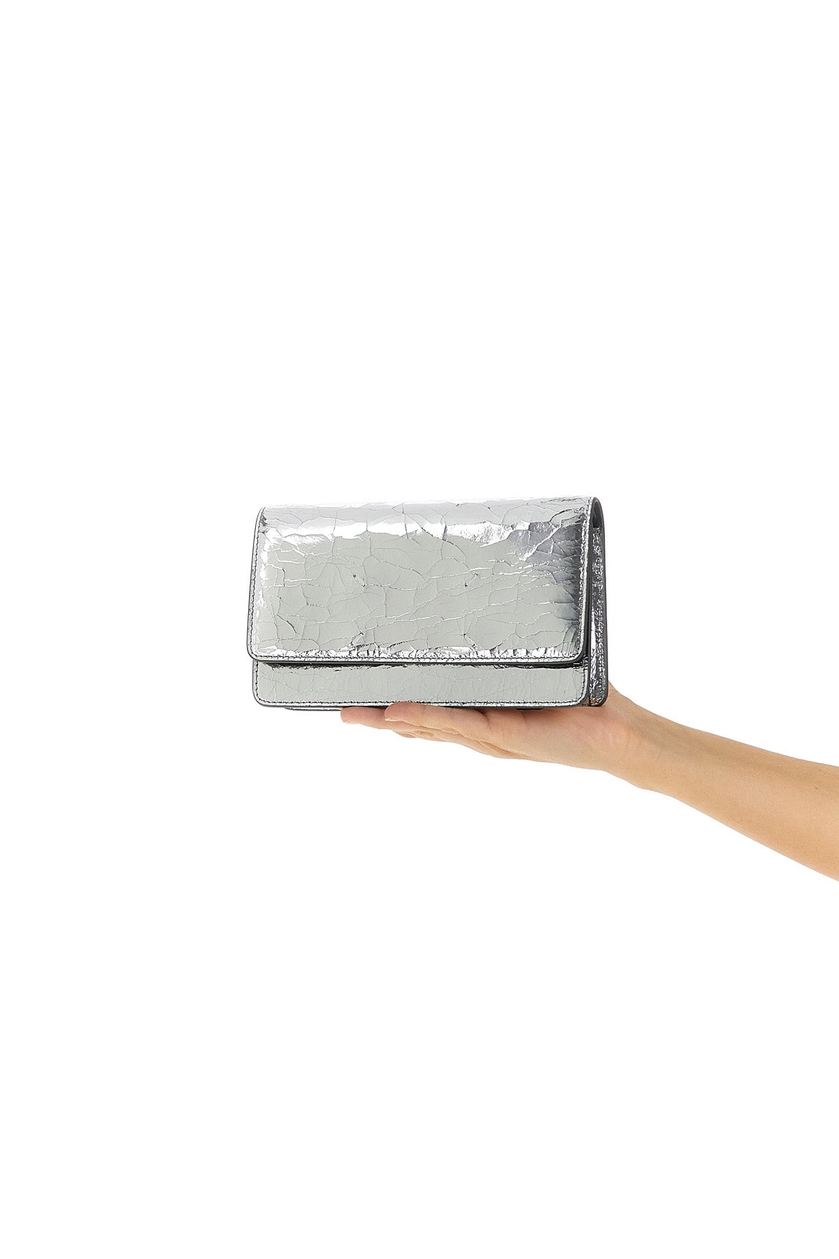 MAISON MARGIELA Wallet on chain broken mirror For Women 100% calfskin leather