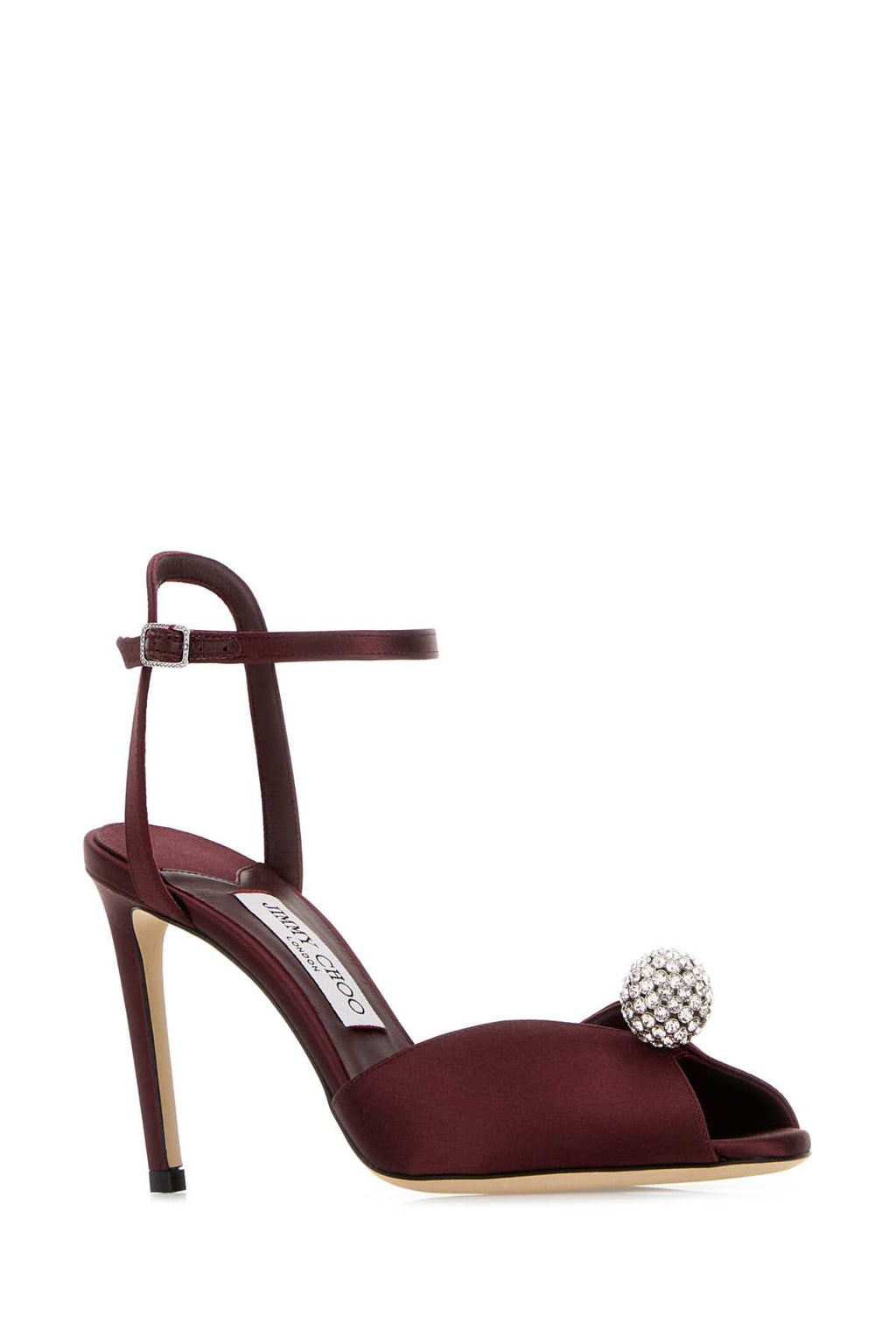 JIMMY CHOO SACORA 85 For Women Exterior: 100% Fabric Interior: 100% Leather Sole: Leather