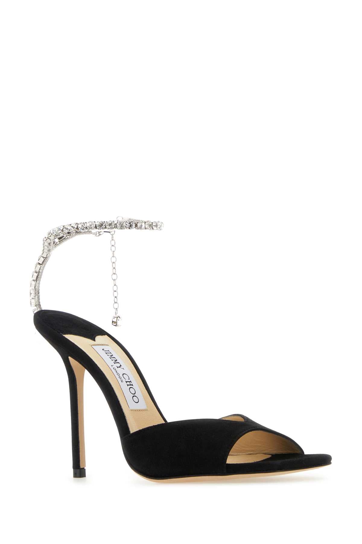 JIMMY CHOO SAEDA SANDAL/BH 85 For Women Exterior: 100% Suede Interior: 100% Leather Sole: Leather