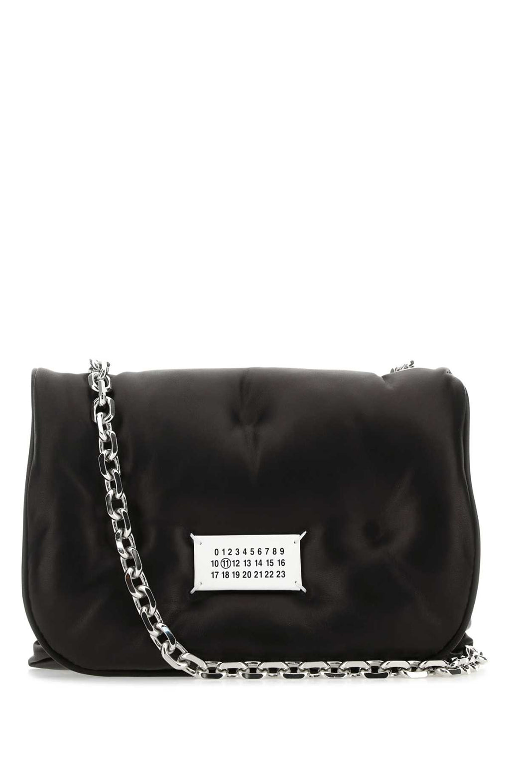 MAISON MARGIELA GLAM SLAM FLAP SMALL For Women Corpo: 100% Pelle Ovina - Applicazione: 100% Pelle Bovina - Fodera: 100% Poliestere - Interno: 100% Pelle Ovina - Minuteria Metallica: 100% Ottone - Minuteria Metallica 1: 100% Zama