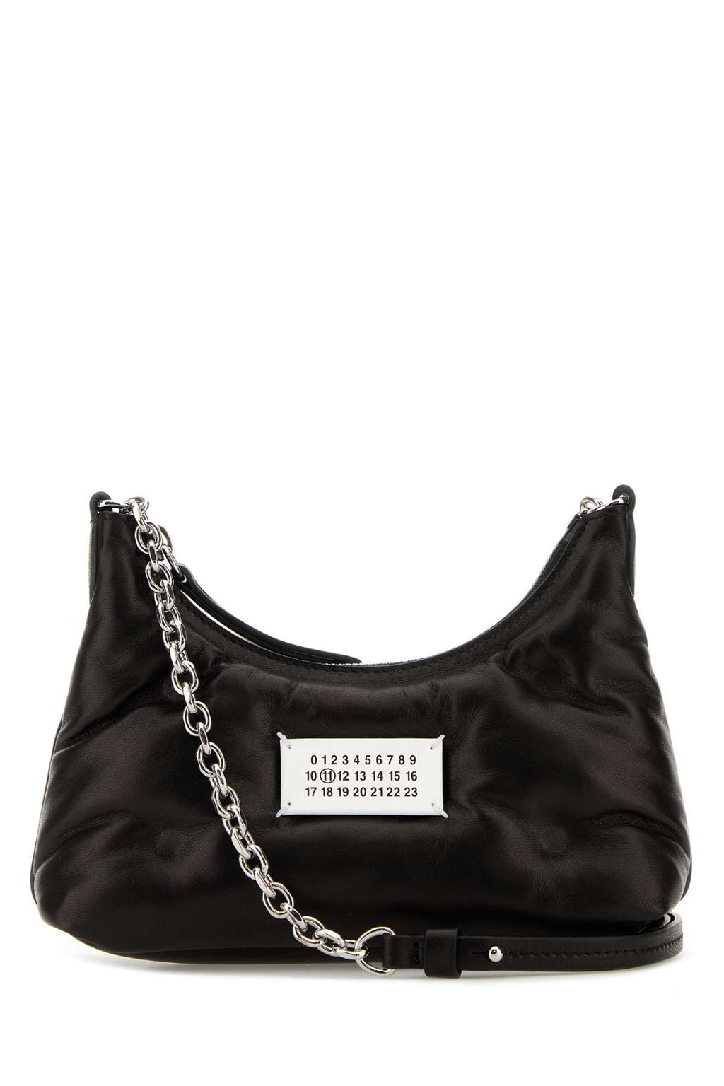 MAISON MARGIELA GLAM SLAM HOBO MICRO For Women Corpo: 100% Pelle Ovina - Applicazione: 100% Pelle Bovina - Fodera: 100% Poliestere - Interno: 100% Pelle Ovina - Minuteria Metallica: 100% Ottone - Minuteria Metallica 1: 100% Zinc Alloy