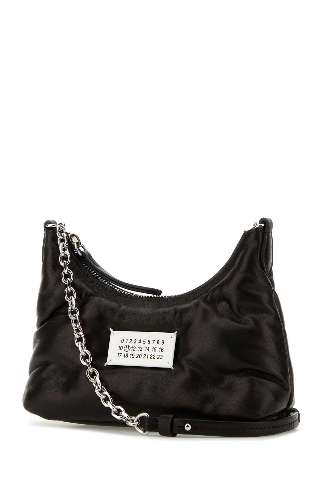 MAISON MARGIELA GLAM SLAM HOBO MICRO For Women Corpo: 100% Pelle Ovina - Applicazione: 100% Pelle Bovina - Fodera: 100% Poliestere - Interno: 100% Pelle Ovina - Minuteria Metallica: 100% Ottone - Minuteria Metallica 1: 100% Zinc Alloy
