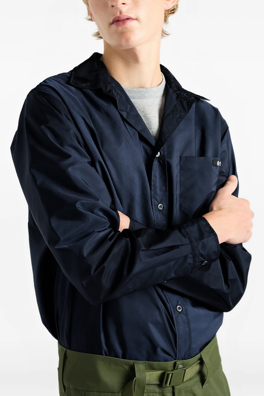 PRADA Re-nylon shirt For Men 100% recycled polyamide