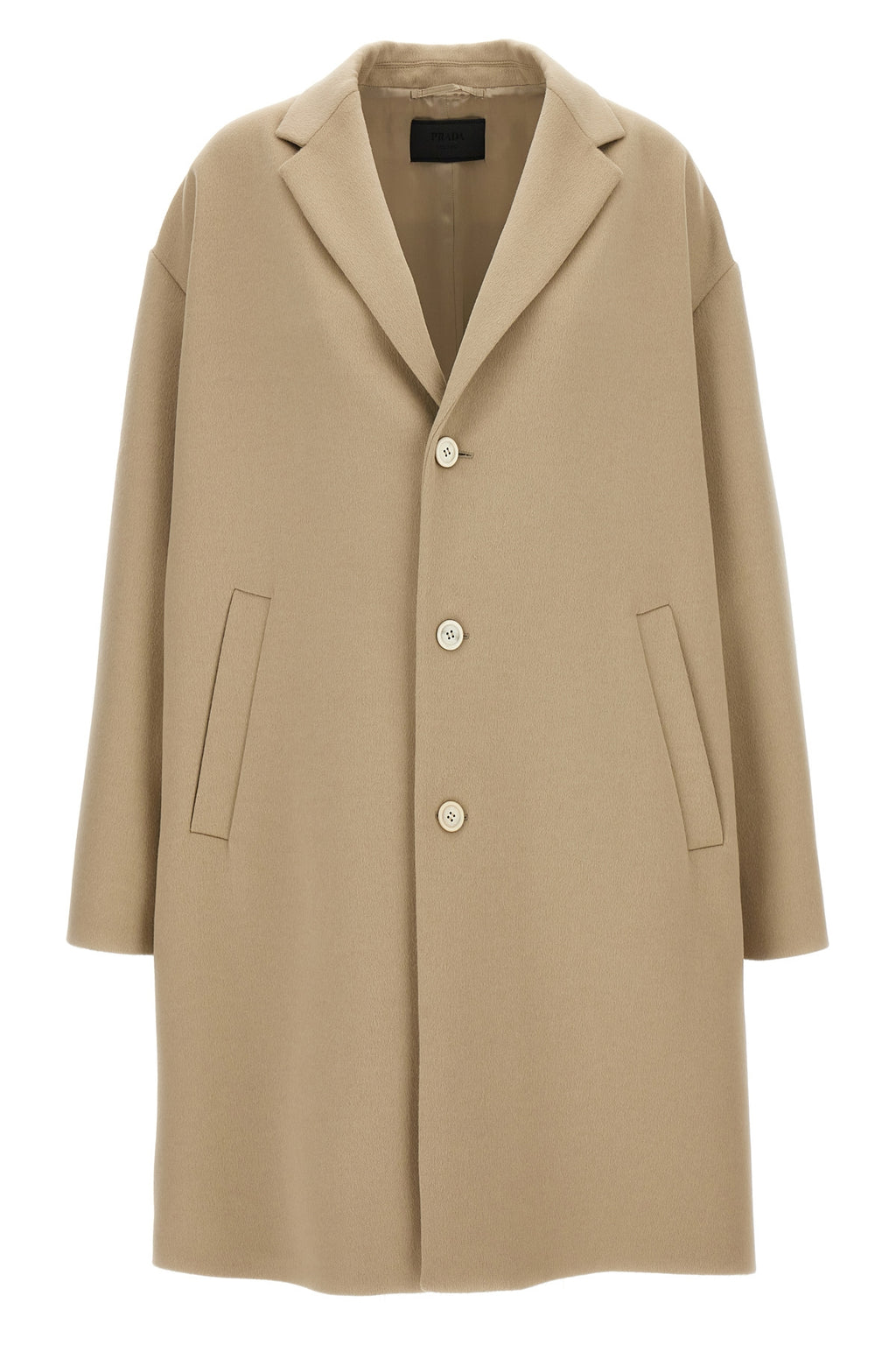 PRADA Single-breasted coat For Men 50% virgin wool, 45% angora wool, 5% cashgora wool