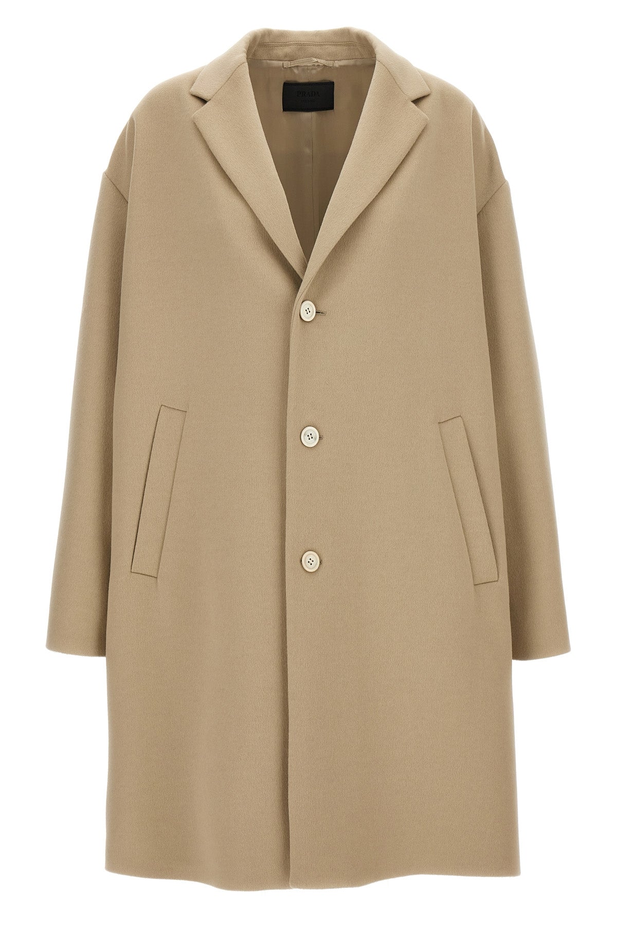 PRADA Single-breasted coat For Men 50% virgin wool, 45% angora wool, 5% cashgora wool