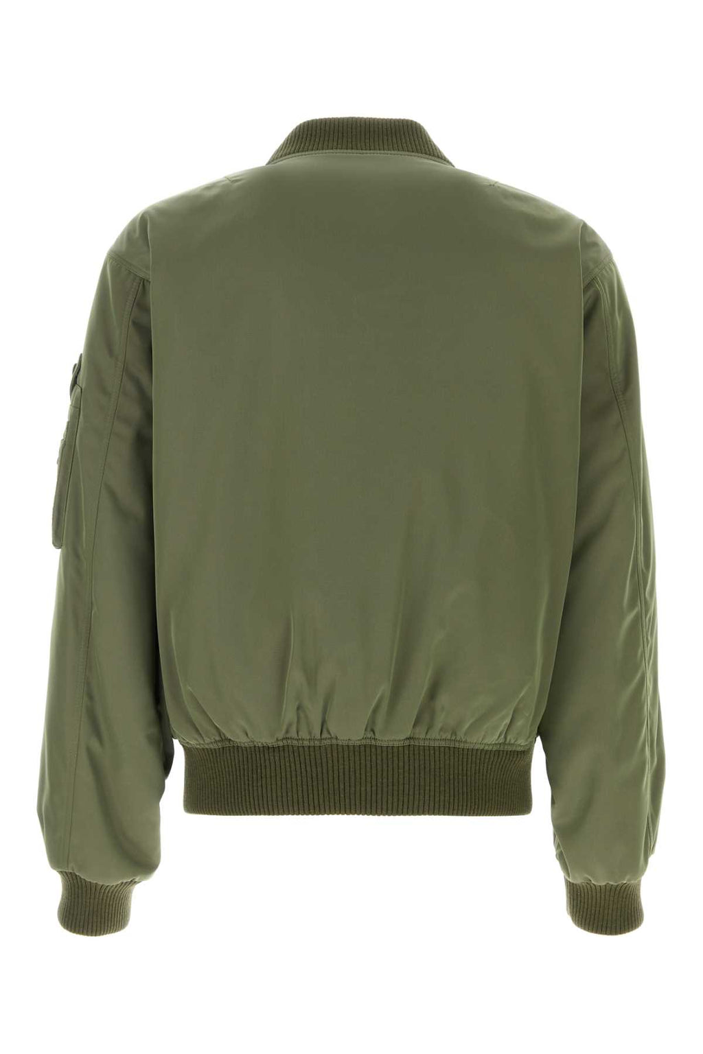 PRADA LIFESTYLE For Men Exterior: 100% Nylon Lining: 100% Nylon Padding: 55% Recycled polyester 45% Polyester