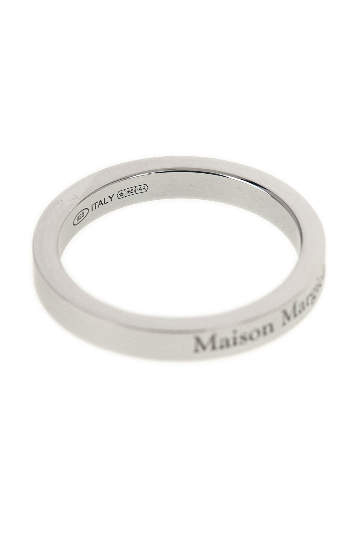 MAISON MARGIELA Logo ring For Men 100% silver