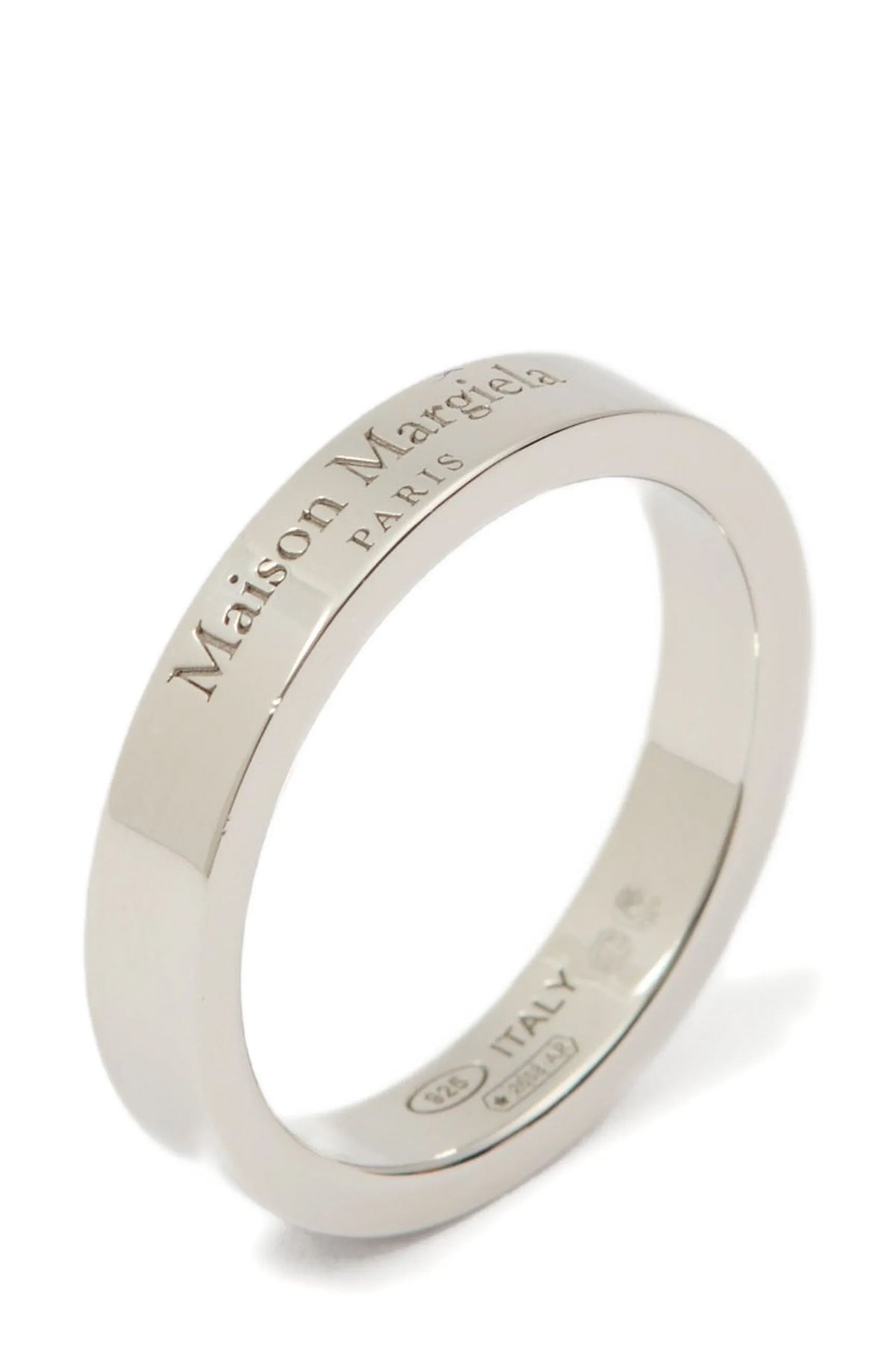 MAISON MARGIELA Logo ring For Men 100% silver