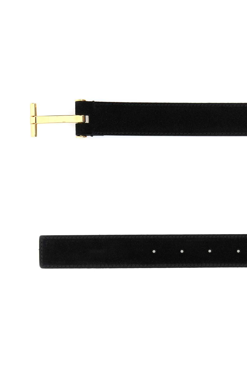TOM FORD SUEDE CLASSIC T BELT 30 MM For Men Exterior: 100% Calf Finishing: Golden metal