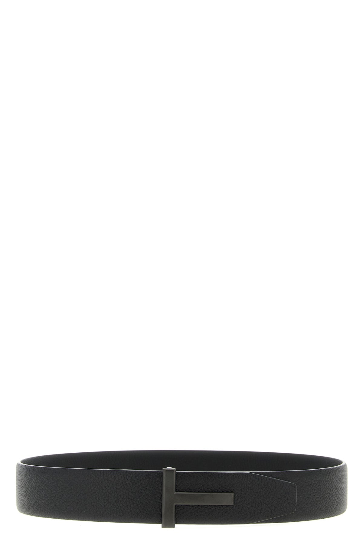 TOM FORD Hammered leather belt For Men 100% calfskin leather (Bos Taurus)