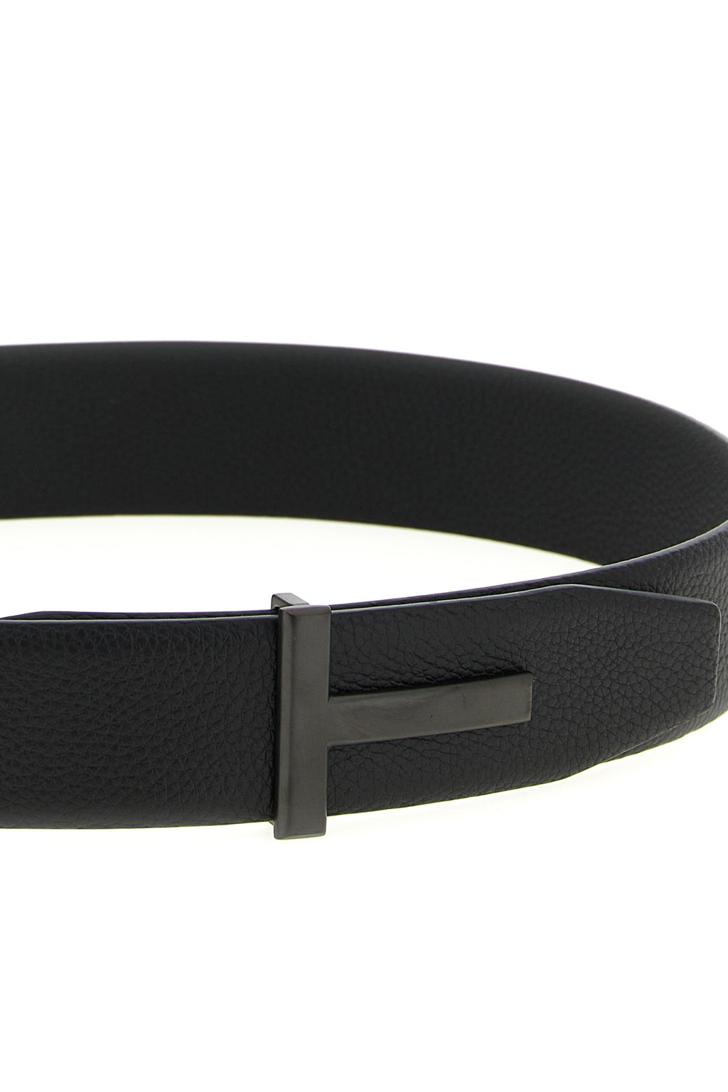 TOM FORD Hammered leather belt For Men 100% calfskin leather (Bos Taurus)