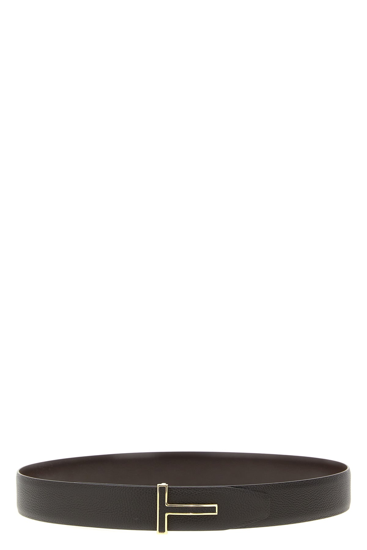TOM FORD 'T' reversible belt For Men 100% calfskin leather (Bos Taurus)