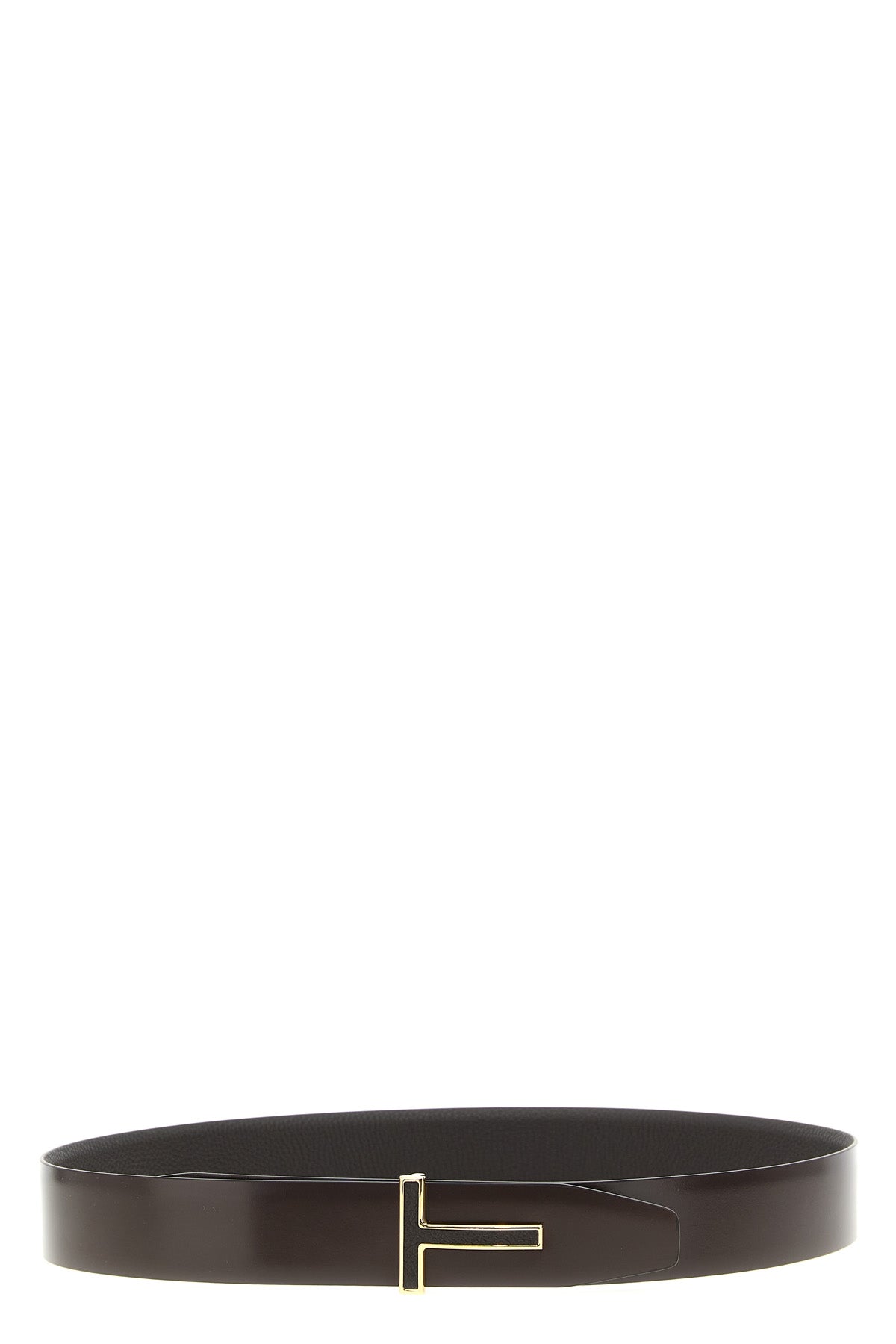 TOM FORD 'T' reversible belt For Men 100% calfskin leather (Bos Taurus)