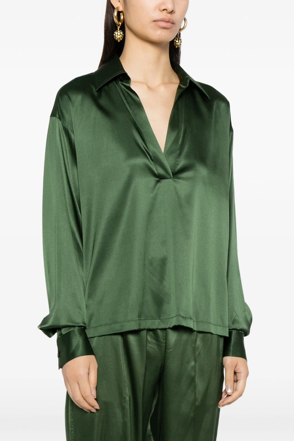 TOM FORD Silk polo shirt For Women 94% silk 6% elastane