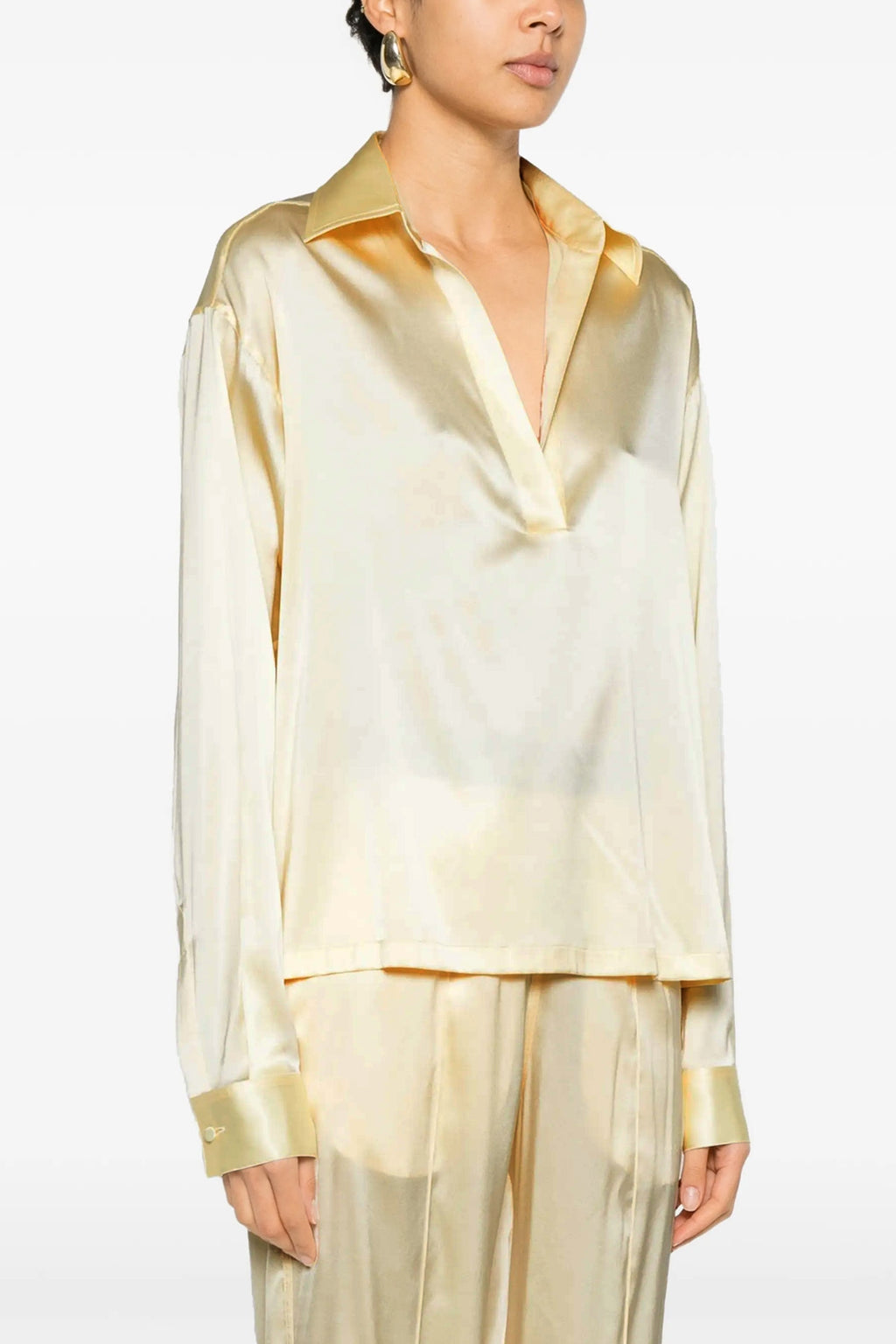 TOM FORD Silk polo shirt For Women 94% silk 6% elastane