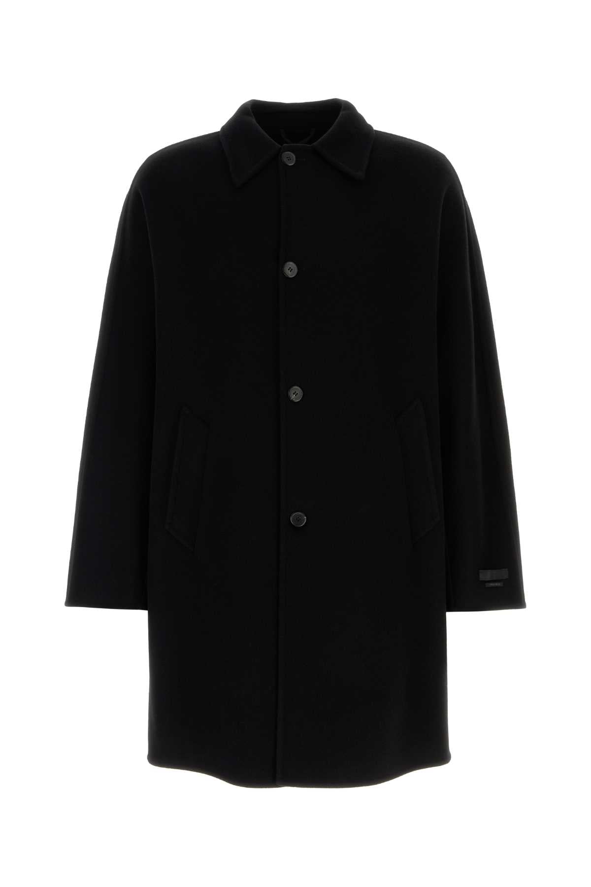 PRADA SOPRABITO MONOPETTO IN MISTO LANA For Men Exterior: 50% Cashmere 50% Virgin wool