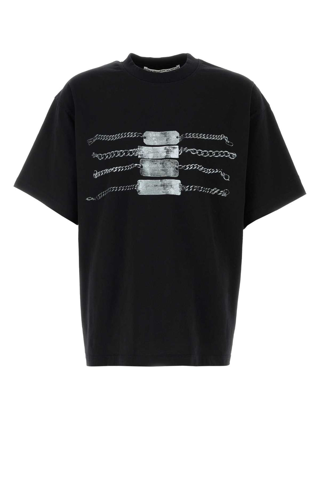ALEXANDER WANG SHORT SLEEVE TEE W/ CHAIN GRAPHIC