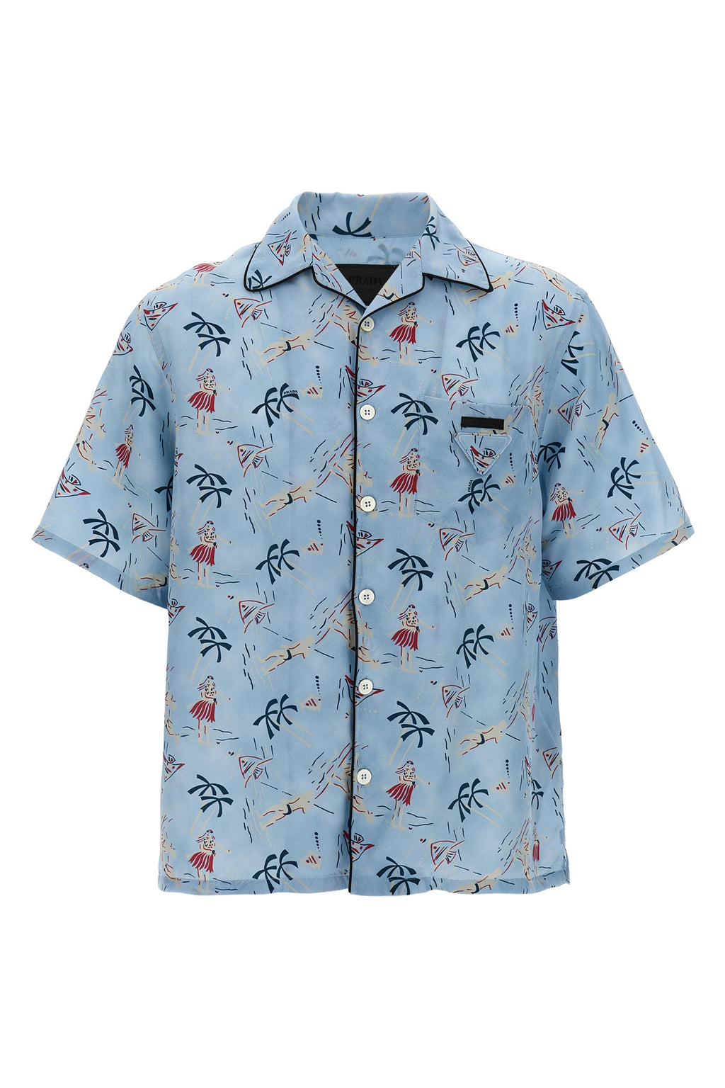 PRADA 'Hawaii' shirt For Men 62% viscose, 38% silk