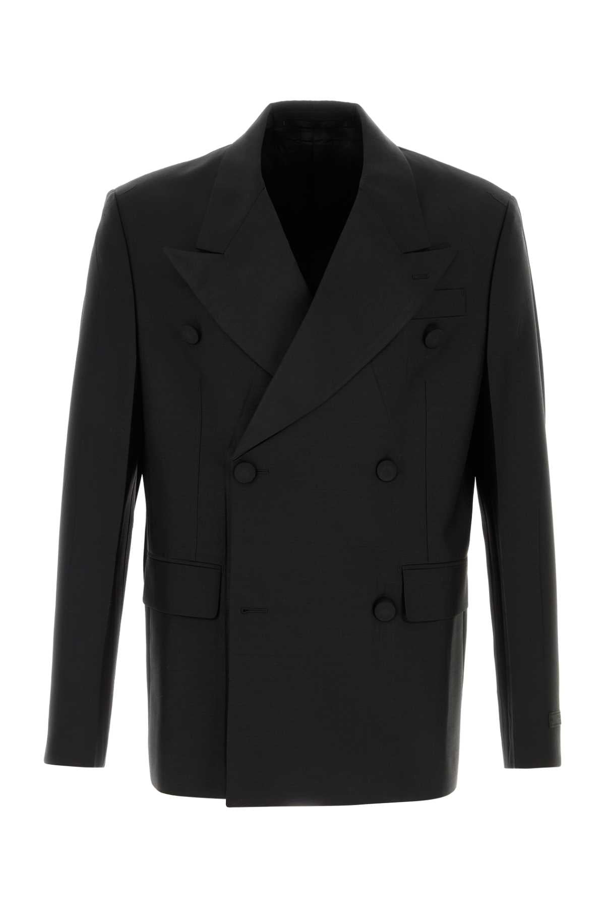PRADA GIACCHE For Men Exterior: 60% Mohair 40% Wool Lining: 100% Recycled cupro