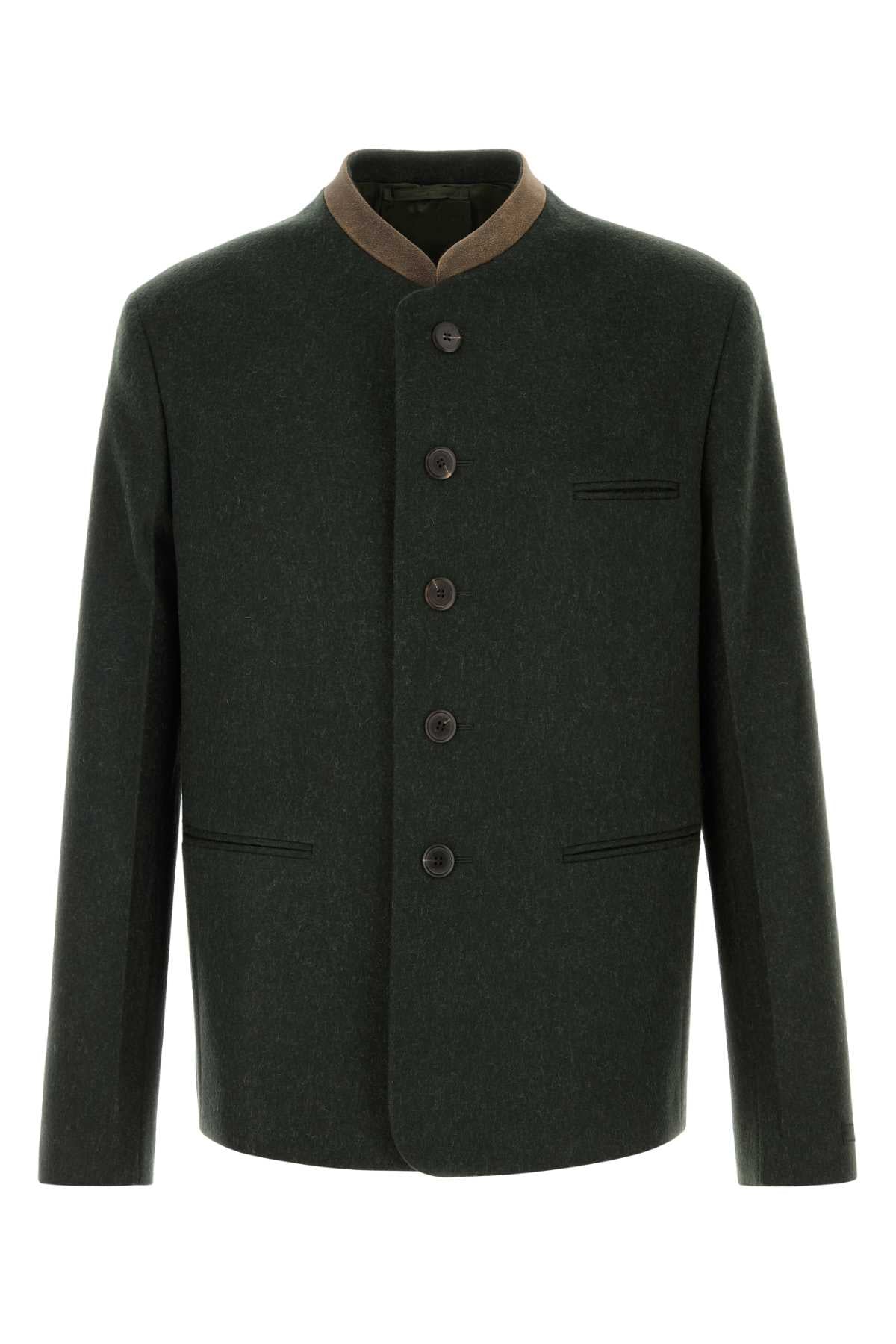 PRADA GIACCA For Men Exterior: 100% Virgin wool Lining: 100% Recycled cupro