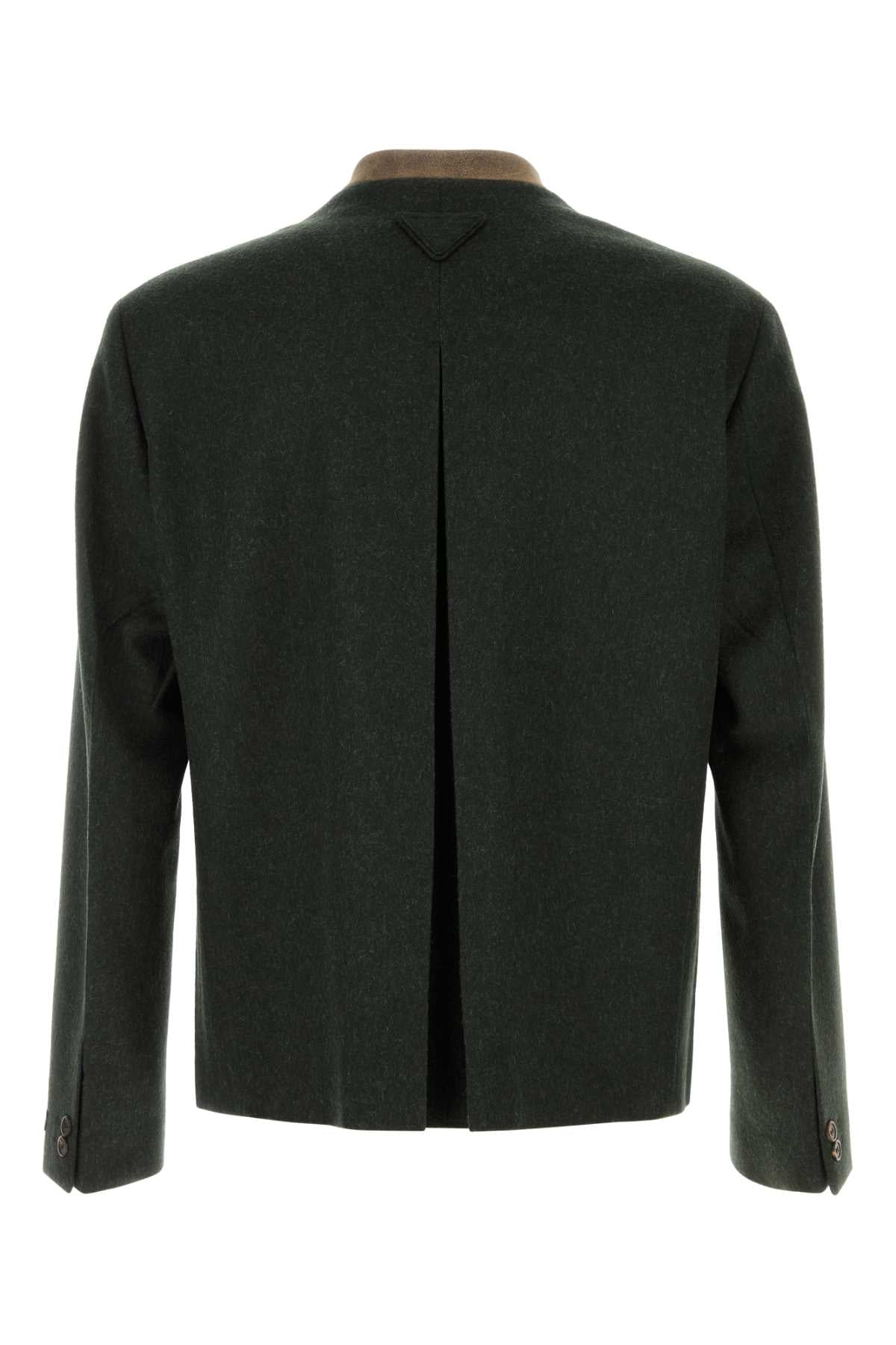 PRADA GIACCA For Men Exterior: 100% Virgin wool Lining: 100% Recycled cupro