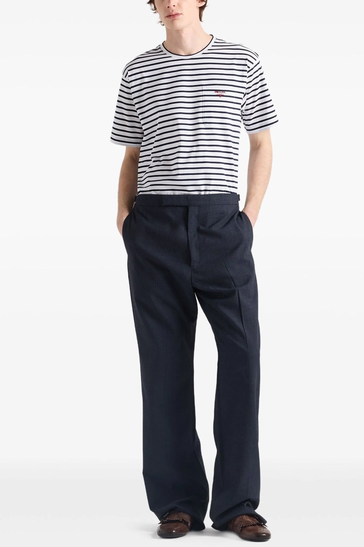 prada Logo embroidery t-shirt