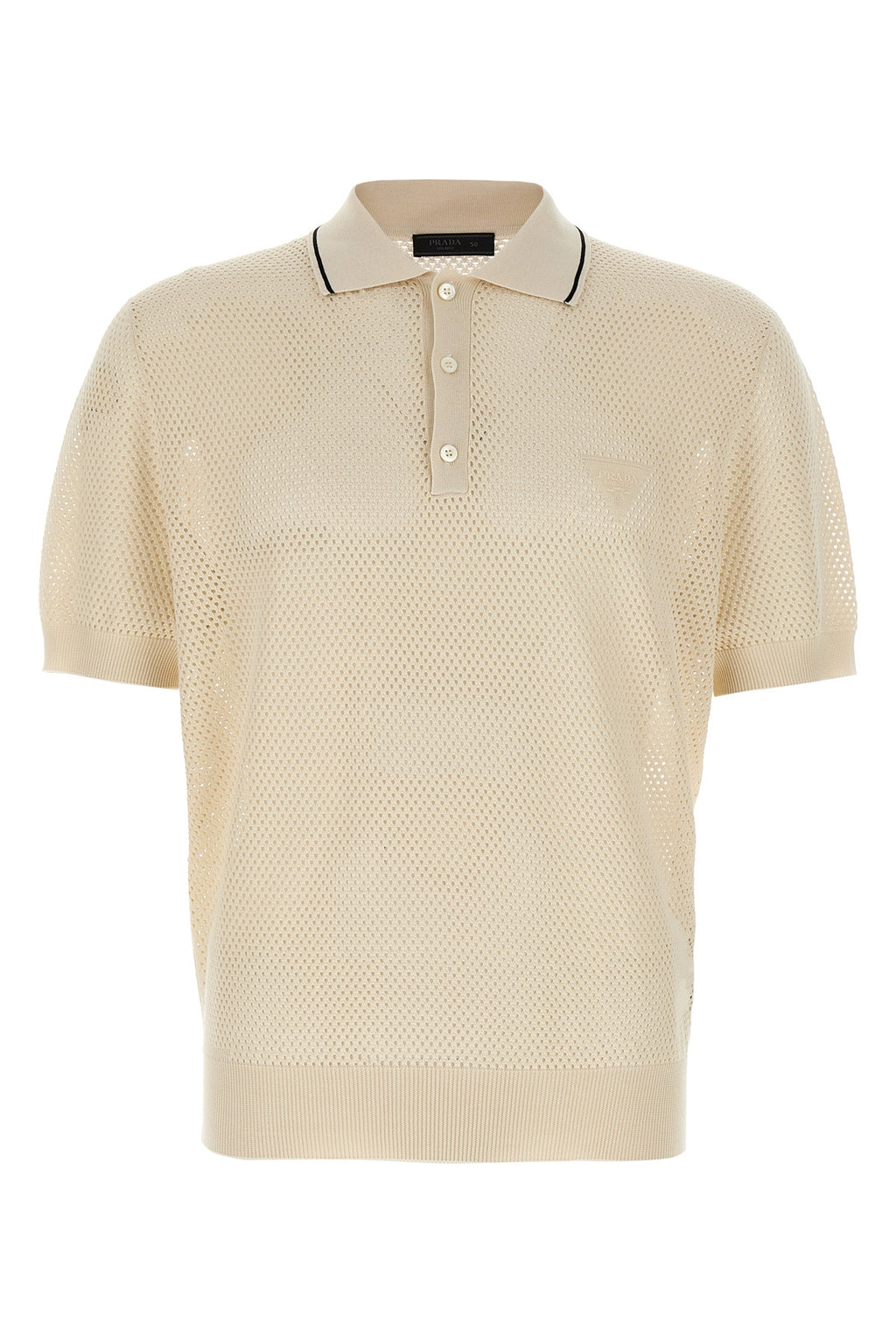 PRADA Openwork polo shirt For Men 62% silk, 38% cotton
