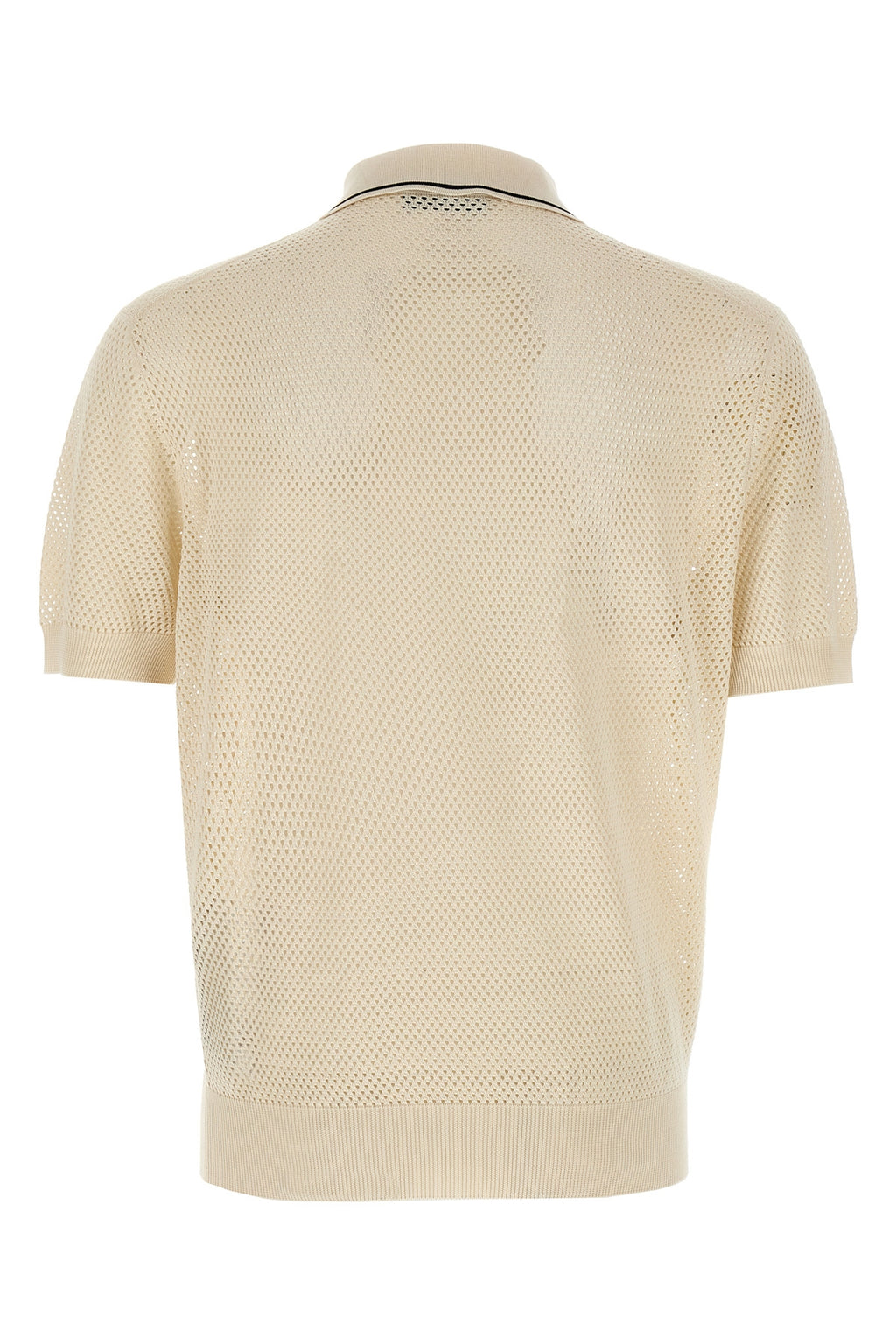 PRADA Openwork polo shirt For Men 62% silk, 38% cotton