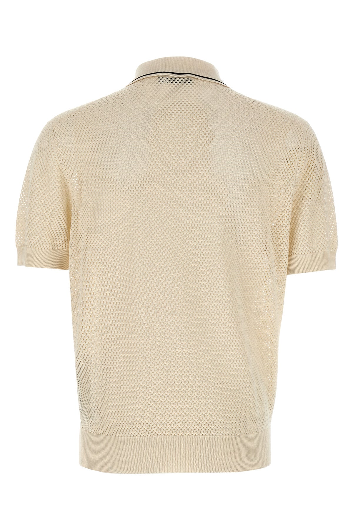 PRADA Openwork polo shirt For Men 62% silk, 38% cotton