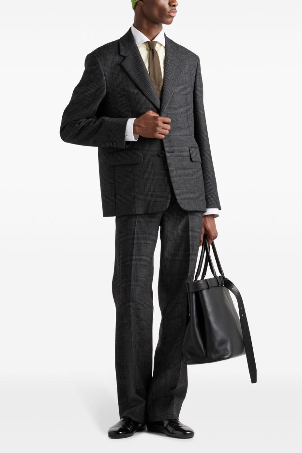 PRADA Check pants For Men 100% virgin wool