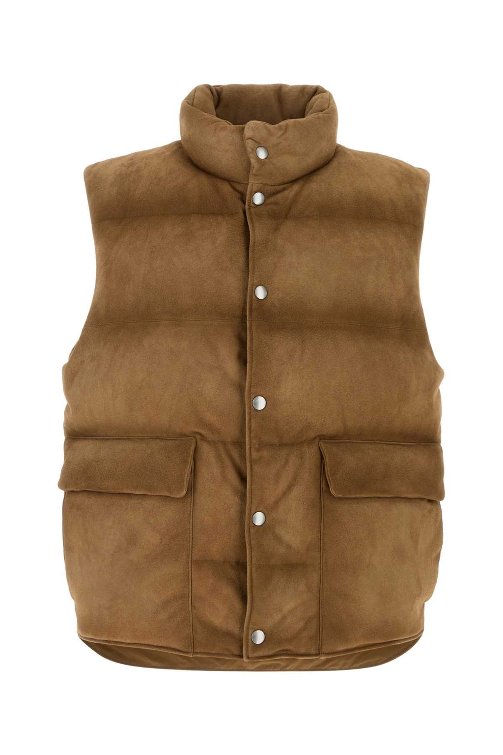 PRADA GILET For Men Exterior: 100% Lamb Lining: 100% Re-Nylon Padding: 90% Down 10% Feather