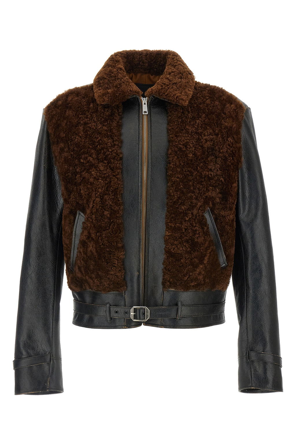 PRADA Sheepskin and leather jacket For Men 100% Ovis Aries leather