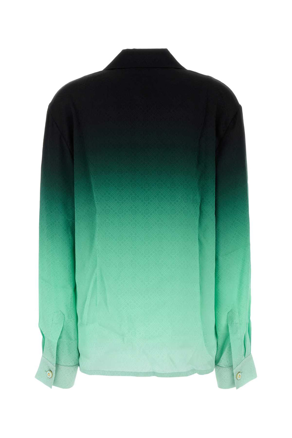 CASABLANCA CUBAN COLLAR LONG SLEEVE SHIRT For Women MAIN: 100% SILK