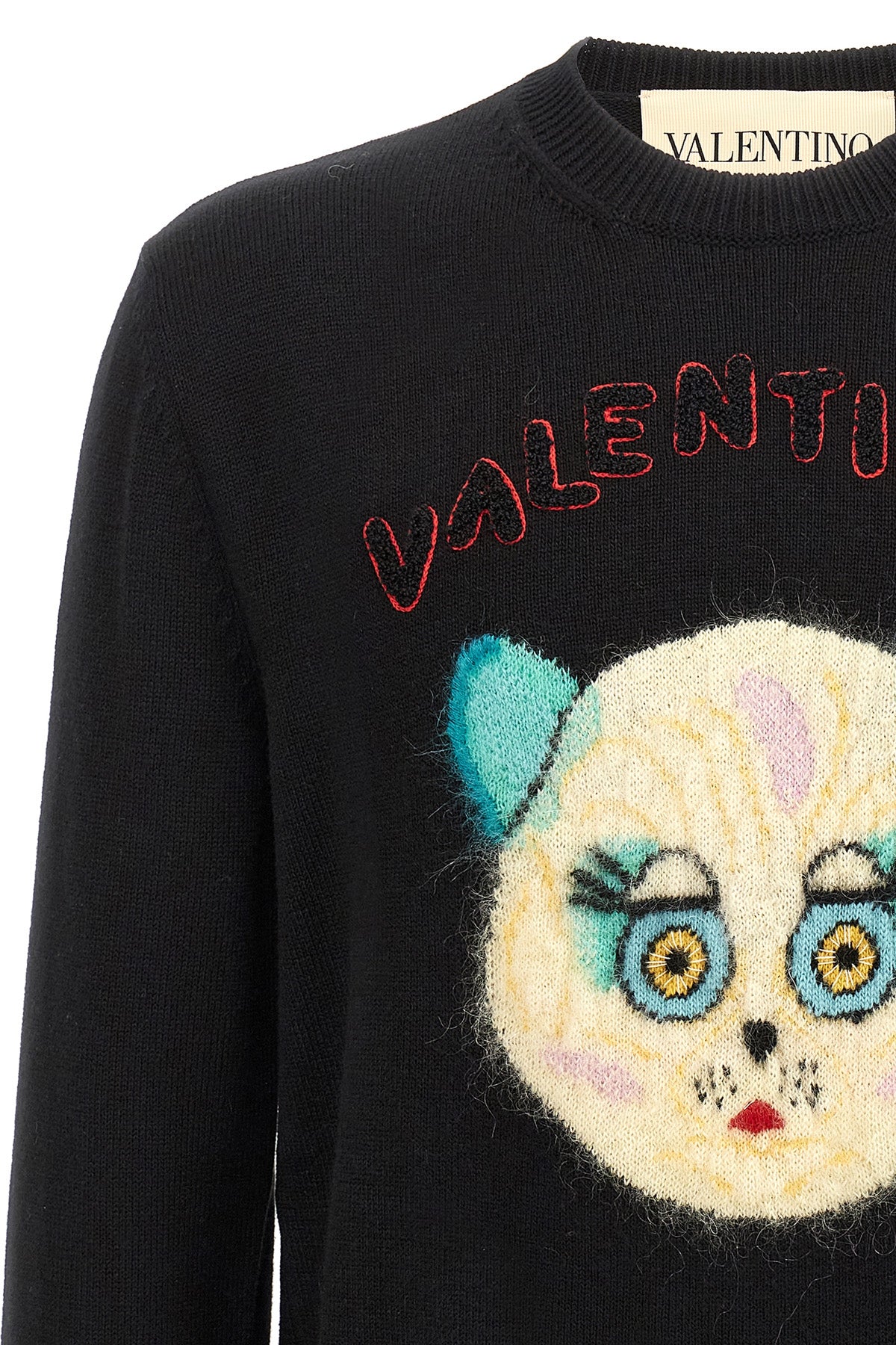 VALENTINO GARAVANI Valentino Garavani 'Le Chat de la Maison' sweater For Men 65% cotton, 35% virgin wool