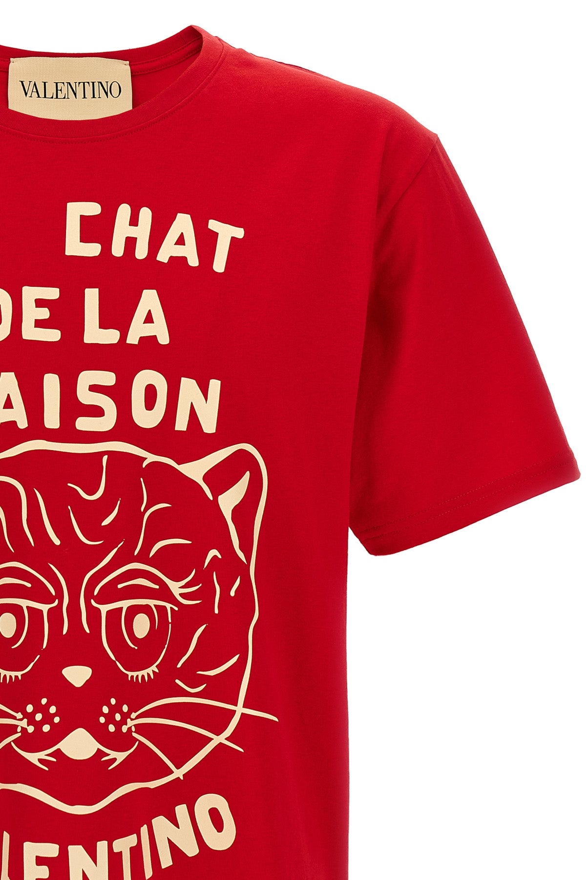 VALENTINO GARAVANI Valentino Garavani 'Le Chat de la Maison' T-shirt For Men 100% cotton