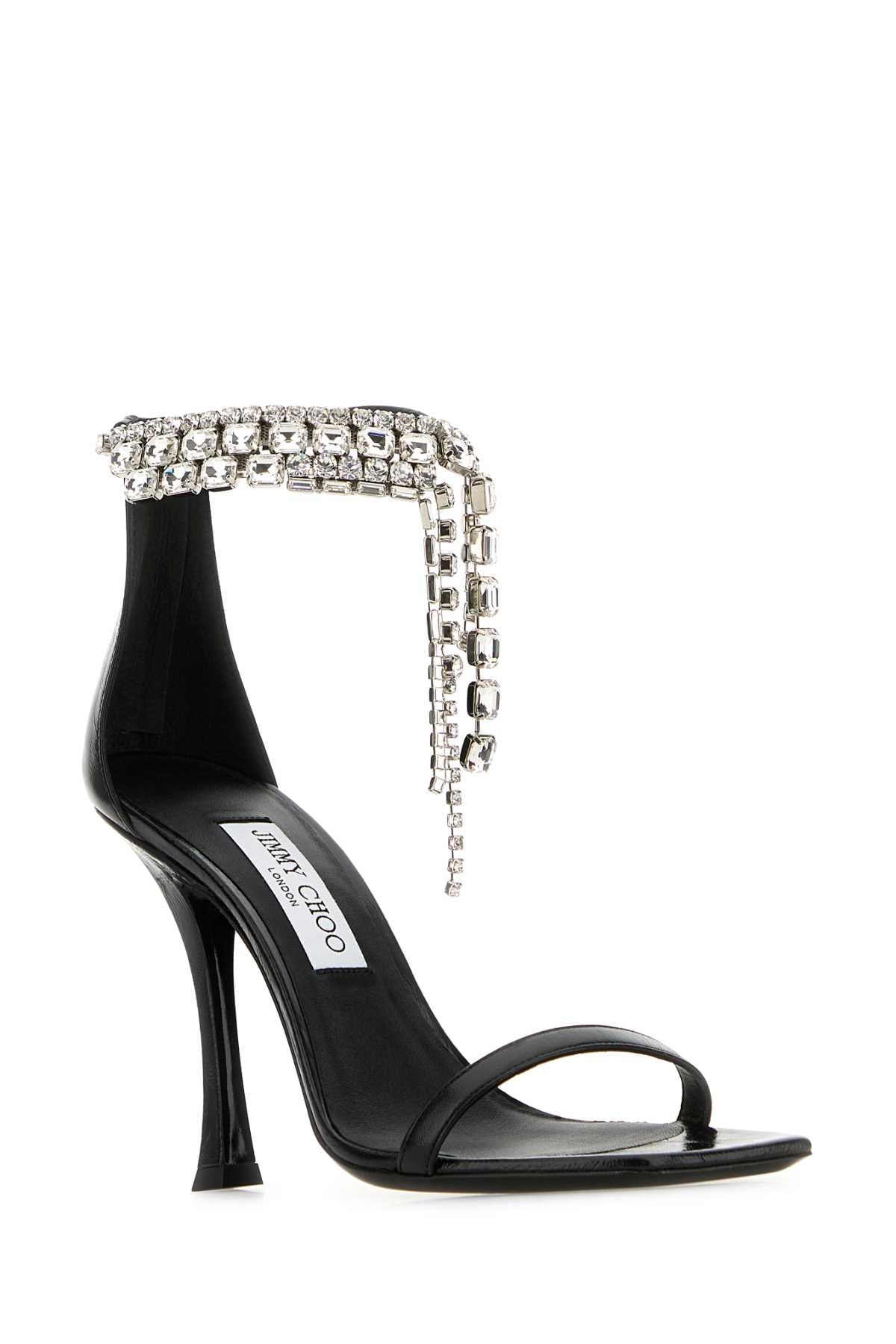 JIMMY CHOO VERITY SANDAL 100 For Women Exterior: 100% Leather Interior: 100% Leather Sole: Leather