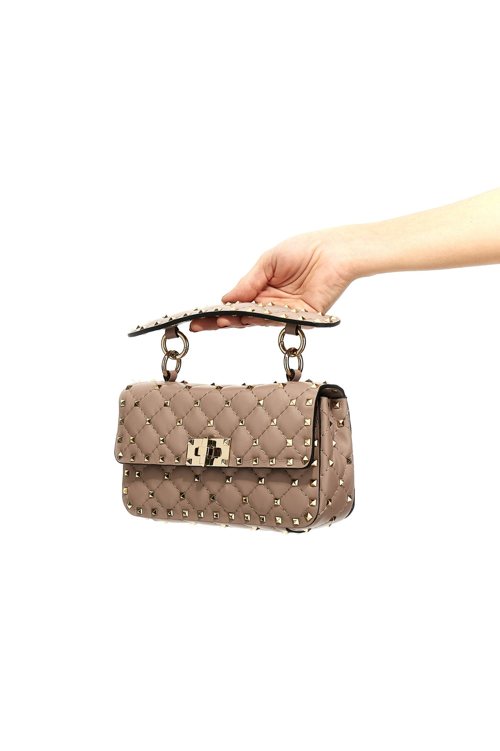 VALENTINO GARAVANI Valentino Garavani 'Rockstud Spike' handbag For Women 100% lamb leather (Ovis Aries)