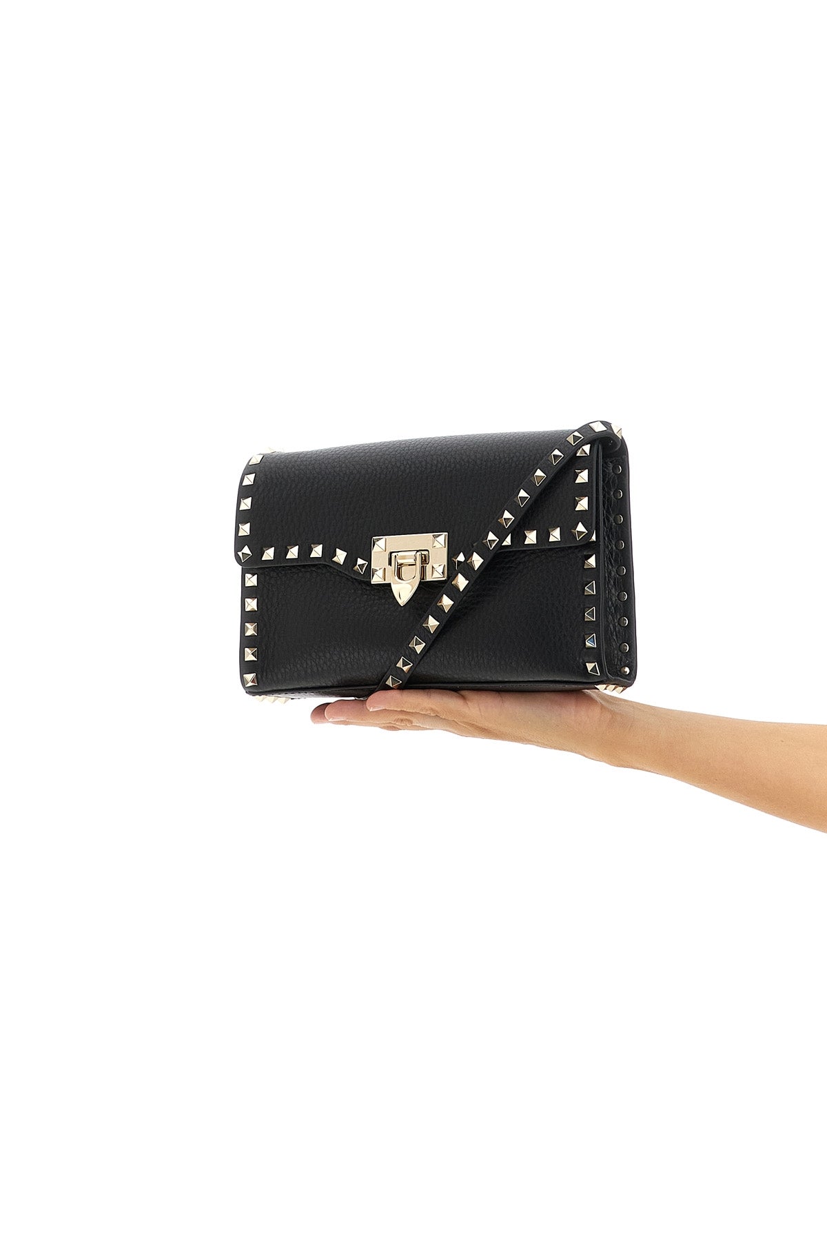 VALENTINO GARAVANI Valentino Garavani 'Rockstud Small' Shoulder Bag For Women 100% calfskin leather (Bos Taurus)