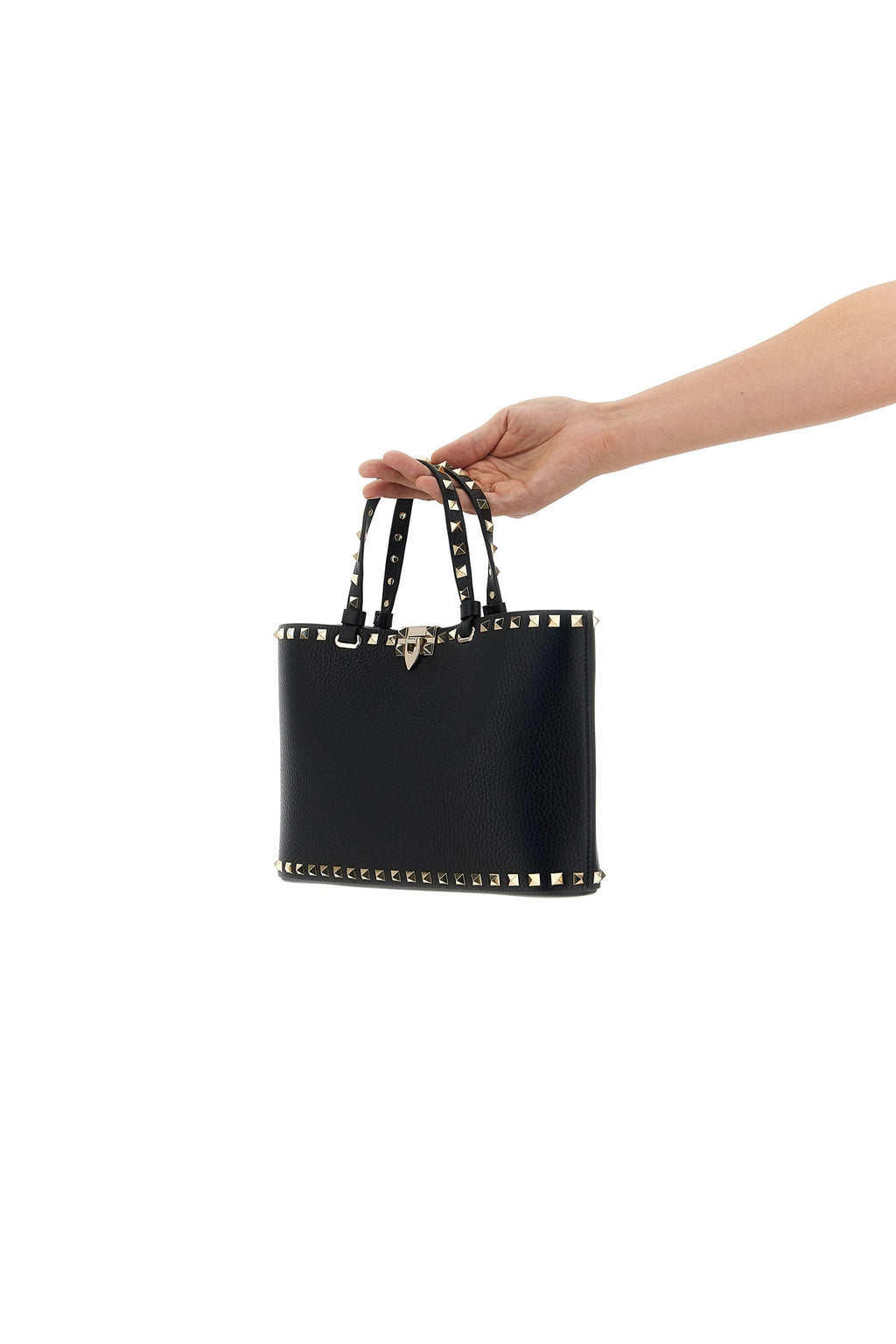 VALENTINO GARAVANI Valentino Garavani 'Rockstud' small shopping bag For Women 100% calfskin leather (Bos Taurus)