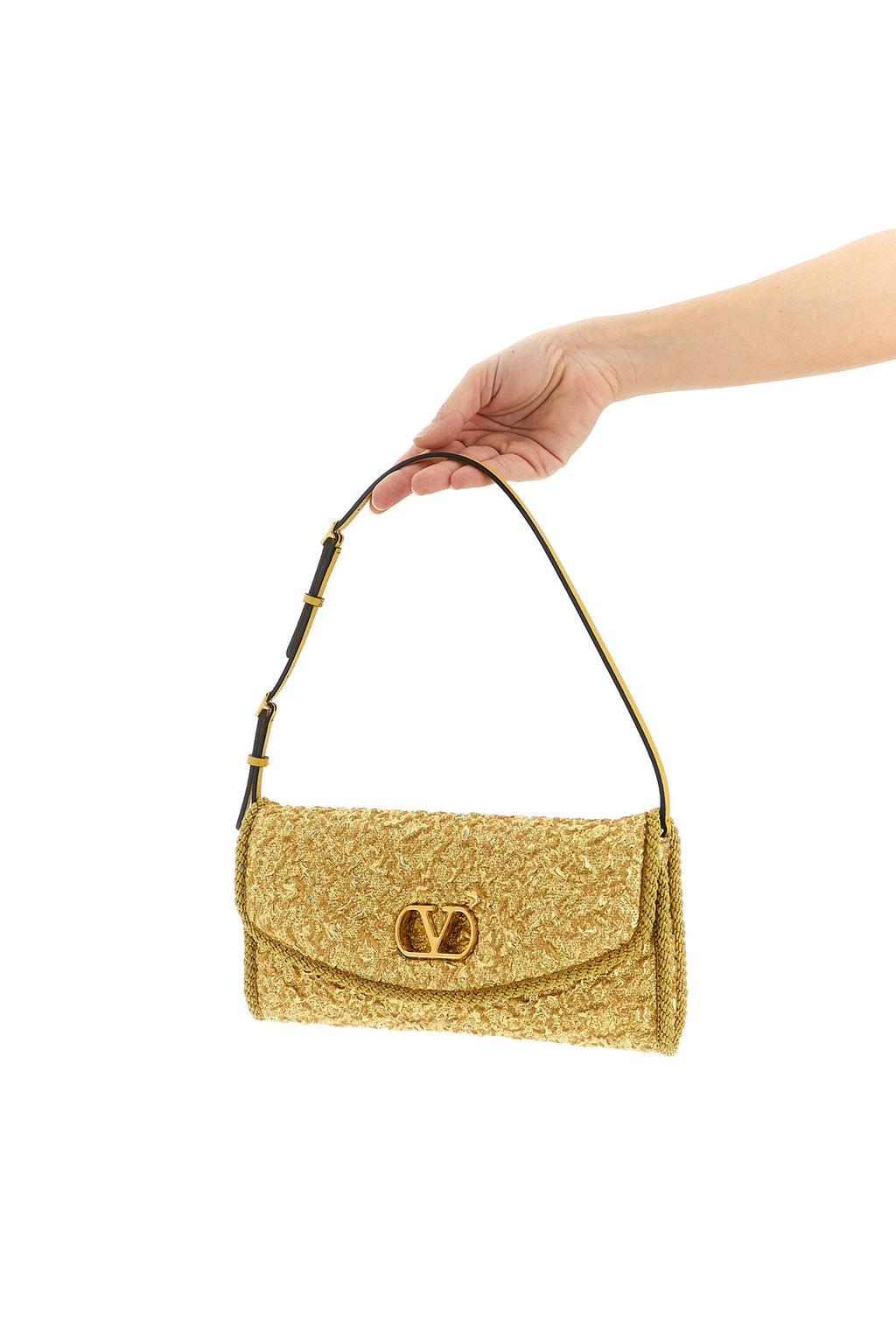 VALENTINO GARAVANI Valentino Garavani 'DeVain' small shoulder bag For Women 44% acetate 20% fm 19% polyamide 17% silk