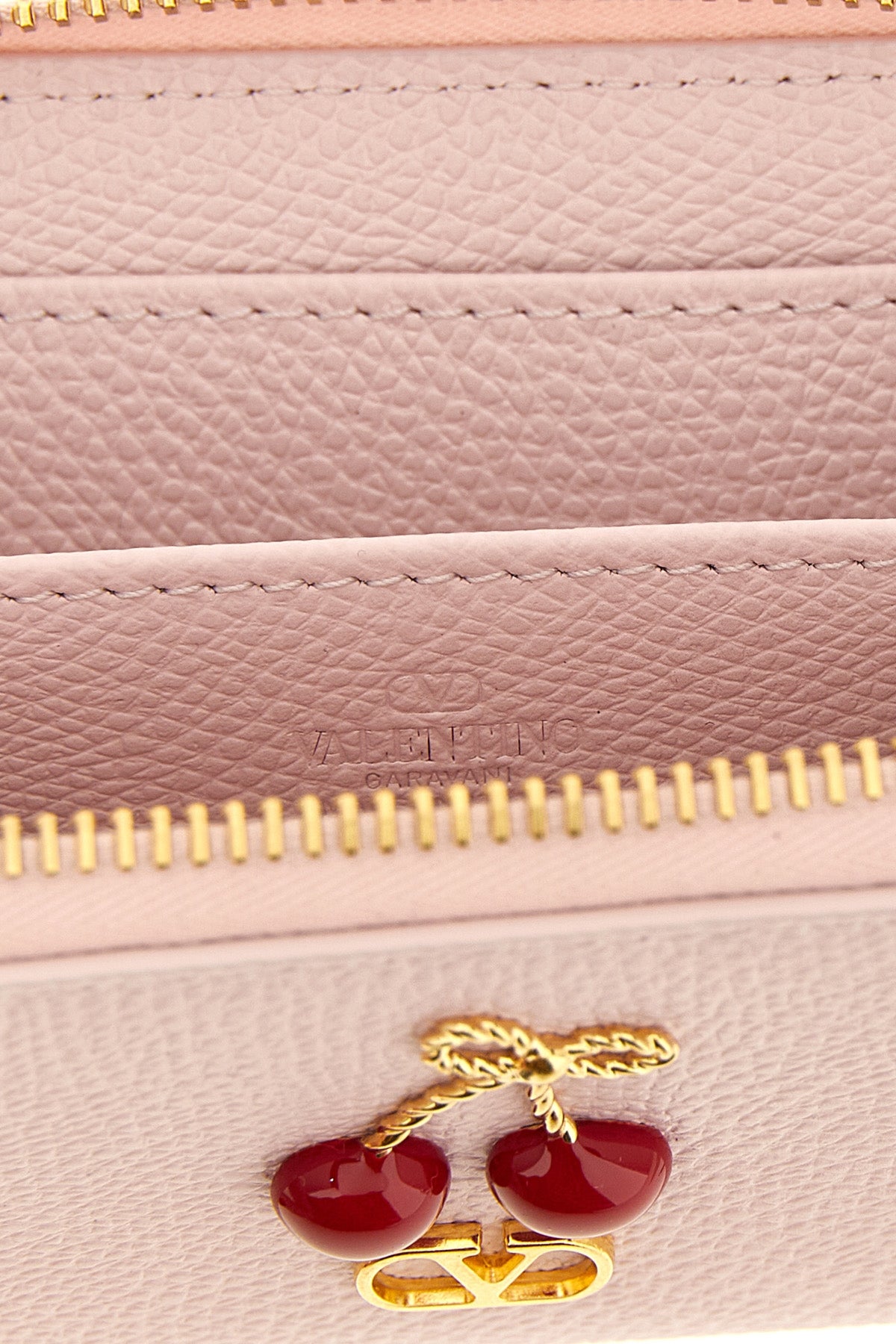 VALENTINO GARAVANI Valentino Garavani 'Cherryfic' Wallet For Women 100% calfskin leather (Bos Taurus)