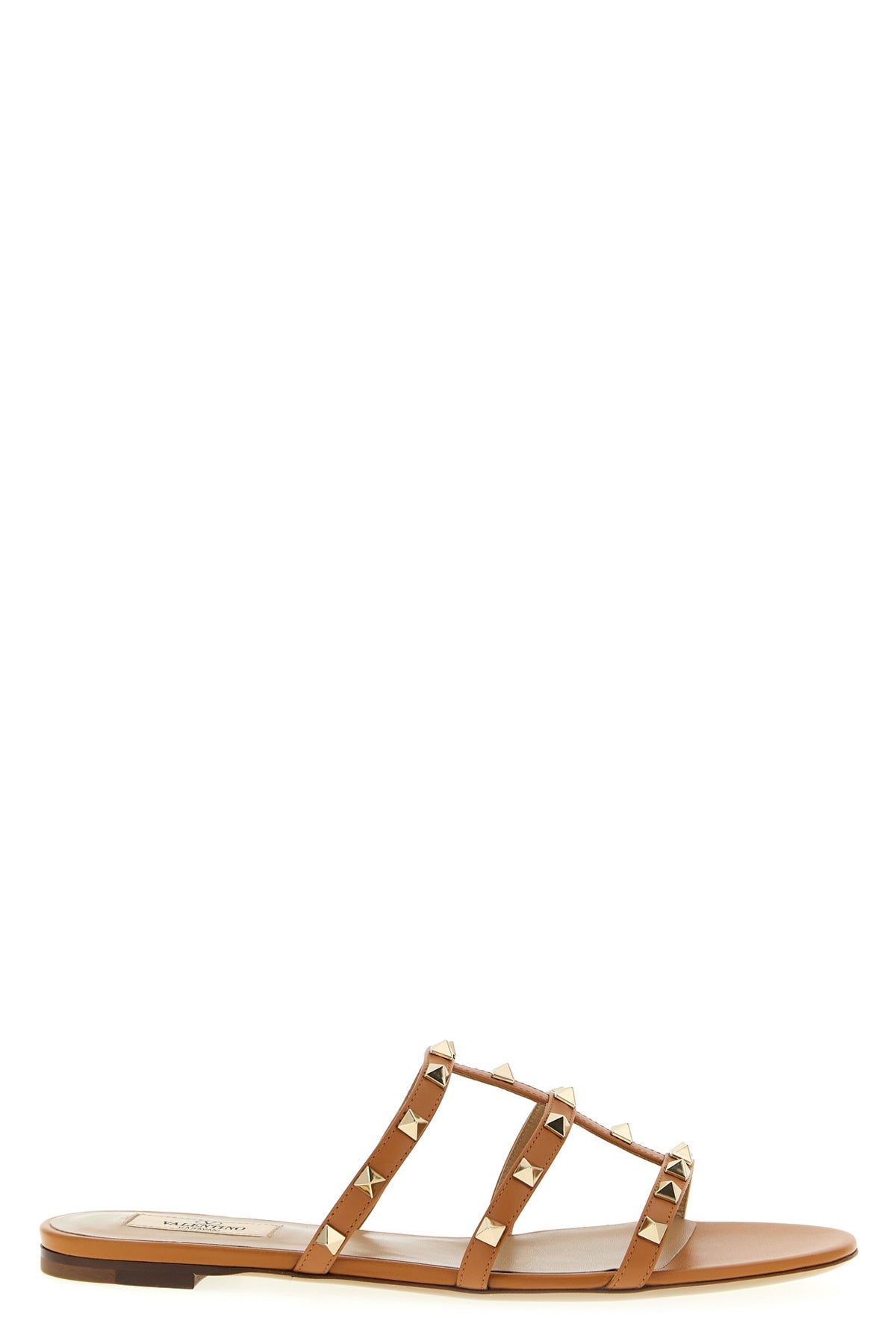 VALENTINO GARAVANI Valentino Garavani 'Rockstud' slides For Women 100% calfskin leather (Bos Taurus)