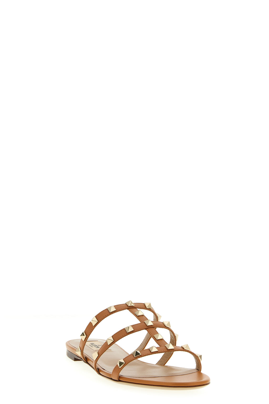 VALENTINO GARAVANI Valentino Garavani 'Rockstud' slides For Women 100% calfskin leather (Bos Taurus)