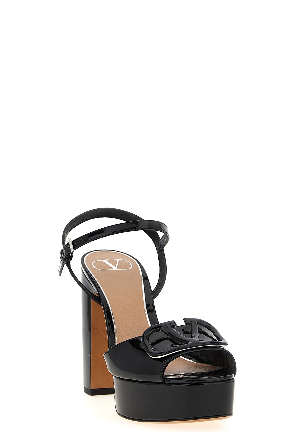 VALENTINO GARAVANI Valentino Garavani 'VLogo' platform sandals For Women 100% calfskin leather (Bos Taurus)