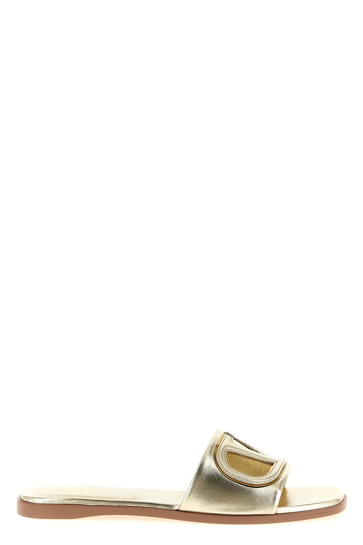 VALENTINO GARAVANI Valentino Garavani VLogo Signature slides For Women 100% calfskin leather (Bos Taurus)
