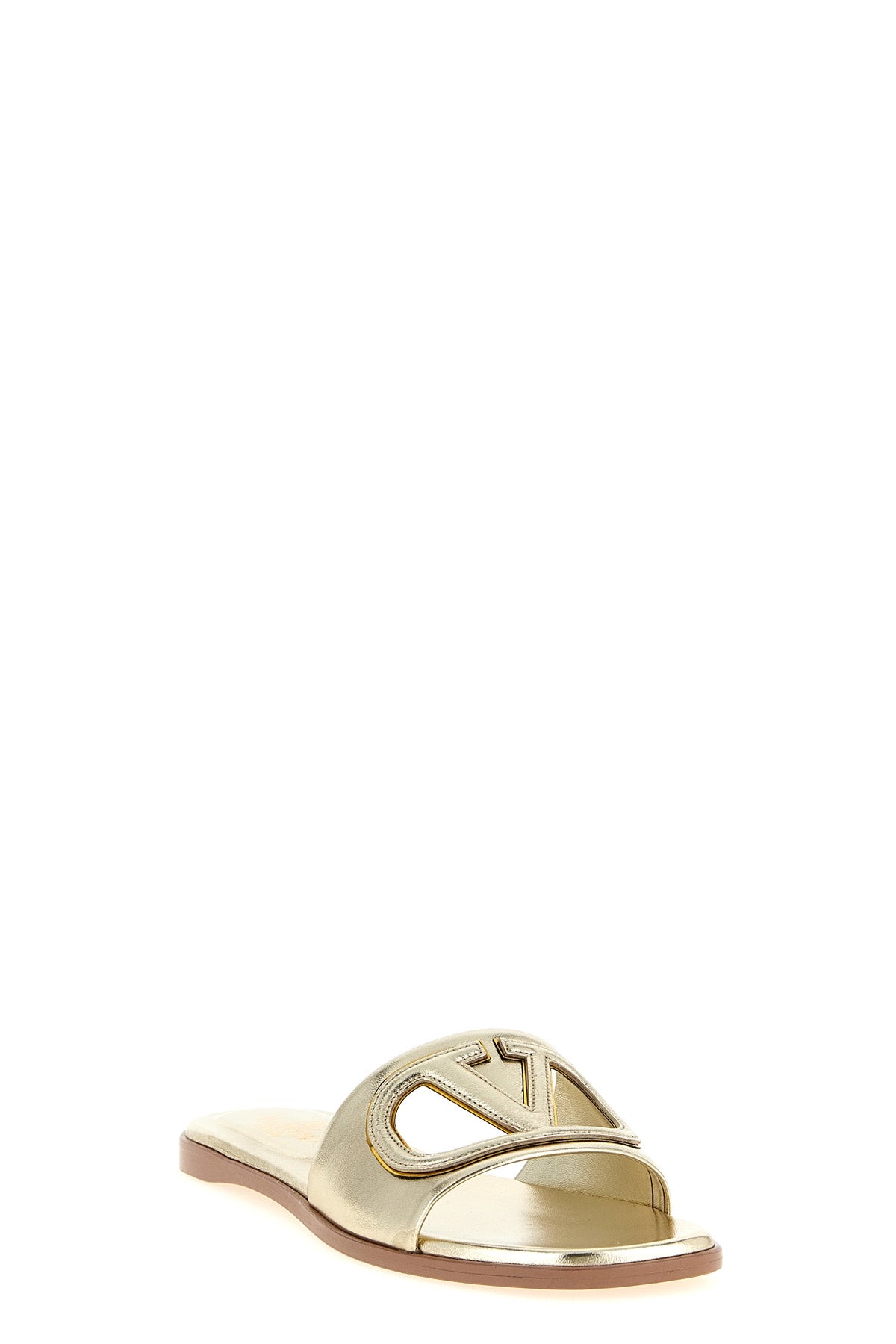 VALENTINO GARAVANI Valentino Garavani VLogo Signature slides For Women 100% calfskin leather (Bos Taurus)