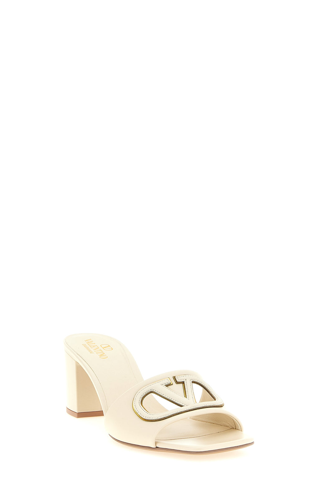 VALENTINO GARAVANI Valentino Garavani Vlogo Signature slides For Women 100% calfskin leather (Bos Taurus)