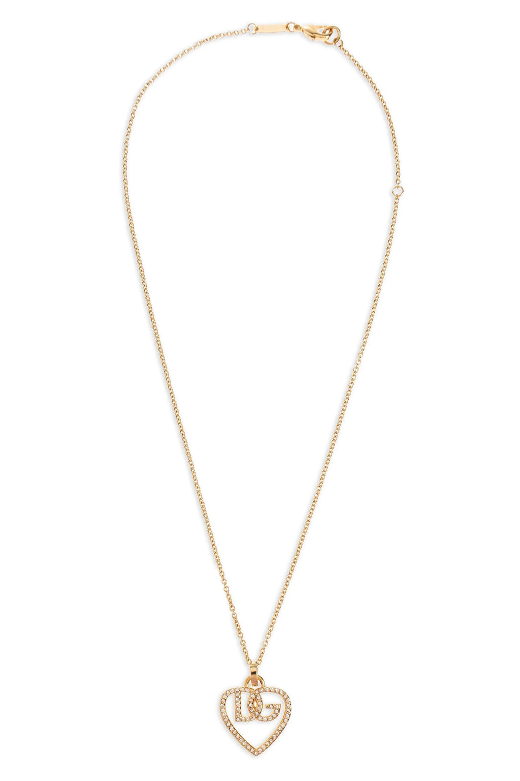DOLCE & GABBANA Strass logo necklace For Women 95% brass 5% glass